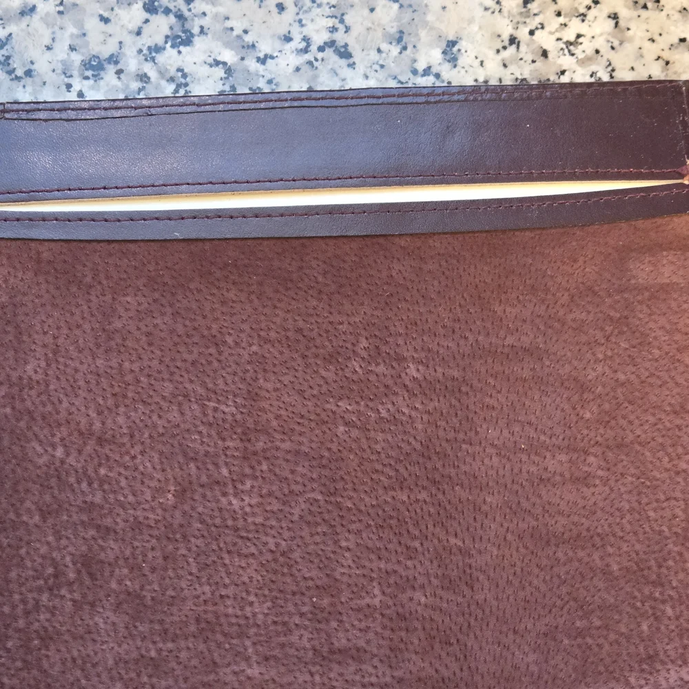 ​Vintage Burgundy Leather Portfolio / Padfolio - Monogrammed 